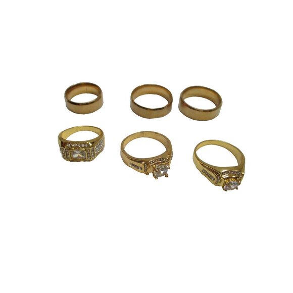 18k Gold Filled Link Chain/Belcher Necklaces/Belcher Bracelet & 6 Wedding Rings - Picture 2 of 9